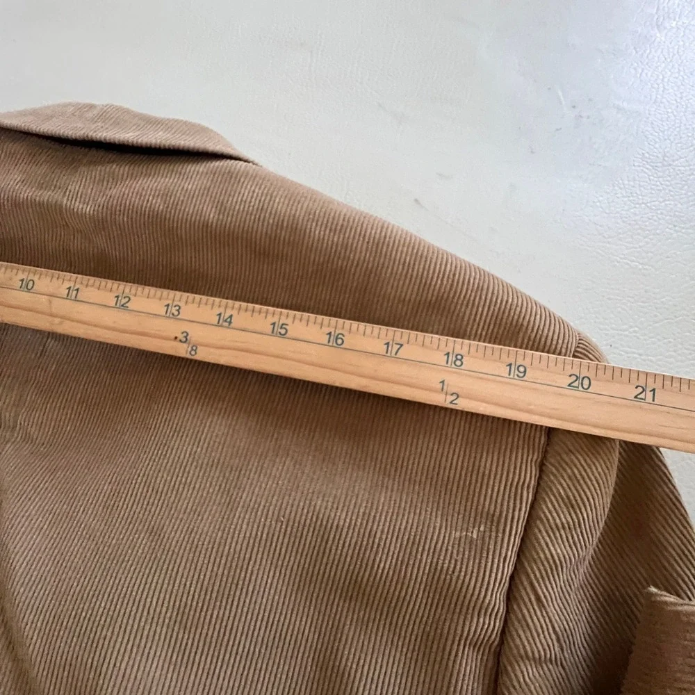 Alan Flusser Blazer Mens 46R Tan Corduroy Sport Coat Two Button Classic Academic